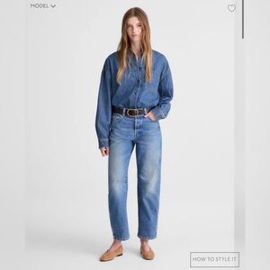 Madewell The Darted Barrel-Leg Jean